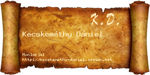 Kecskeméthy Dániel névjegykártya