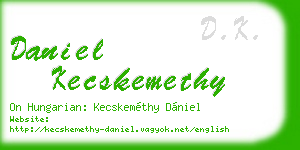daniel kecskemethy business card