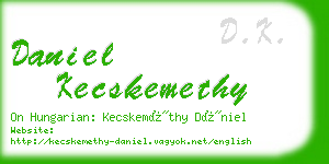 daniel kecskemethy business card